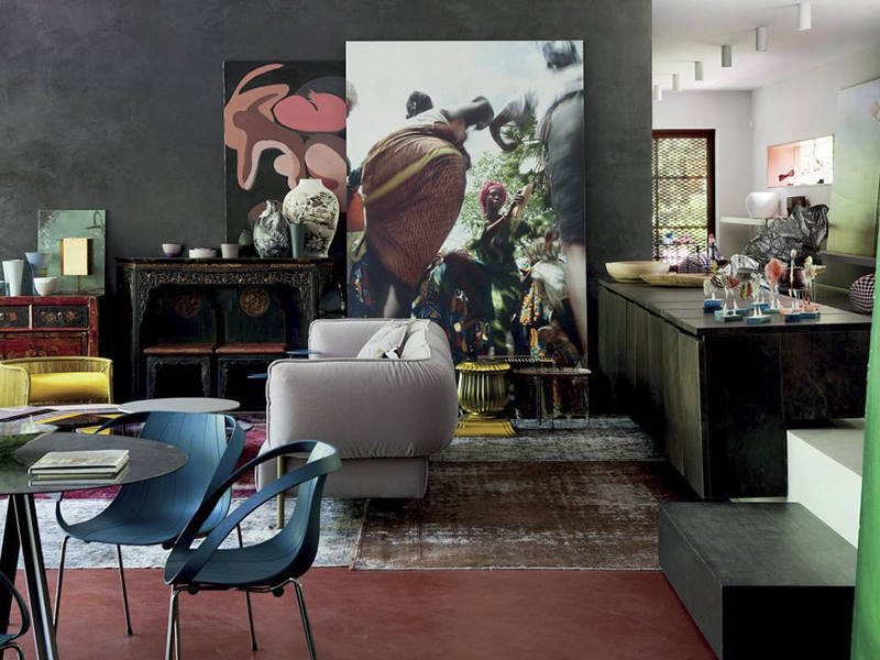 Cảm hứng từ Châu Phi đa màu sắc trong căn hộ của Patrizia Moroso