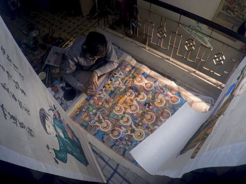 Vẽ tranh Hàng Trống: Giàu ở tinh thần