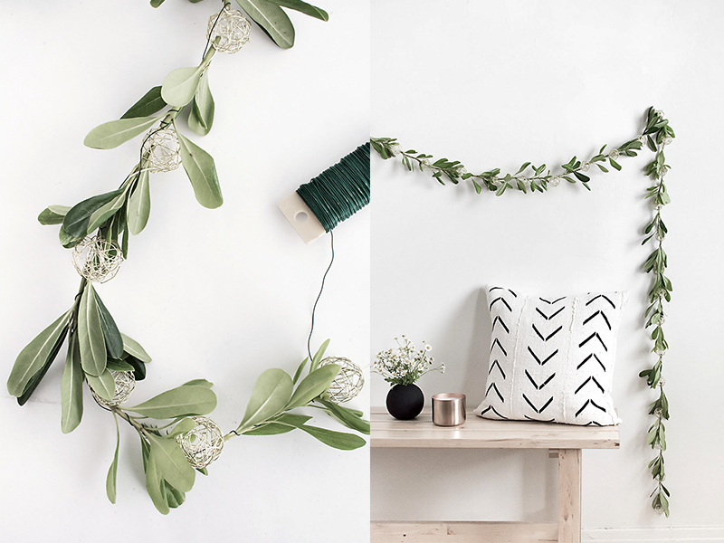 DIY – Tự làm dây đèn từ lá olive trang trí nhà cửa đón thu