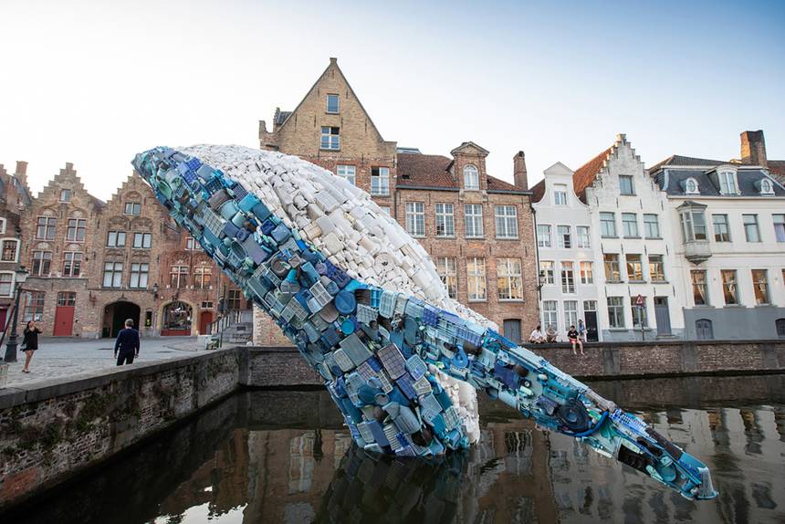 rác thải nhựa Bruges Whale- STUDIOKCA