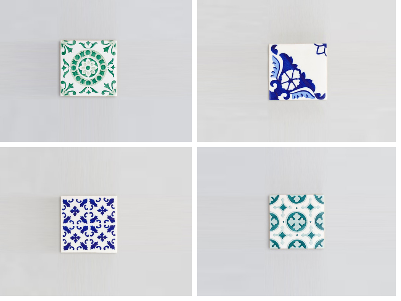 Gạch bông vẽ tay Bồ Đào Nha từ hãng Everett and Blue - sắc lục, lam đẹp mê đắm