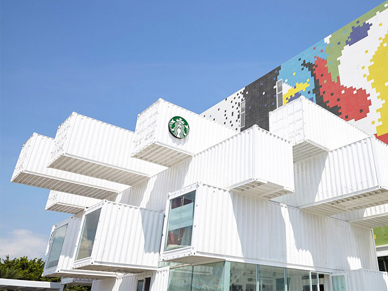 Câu chuyện hình khối container của Starbucks cafe qua bàn tay KTS. Kengo Kuma