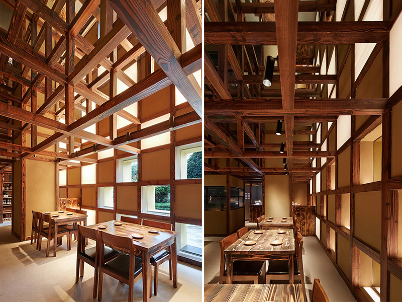 Vẻ đẹp đến từ kết cấu trong nhà hàng Nhật Bản Yoshimasa Tsutsumi