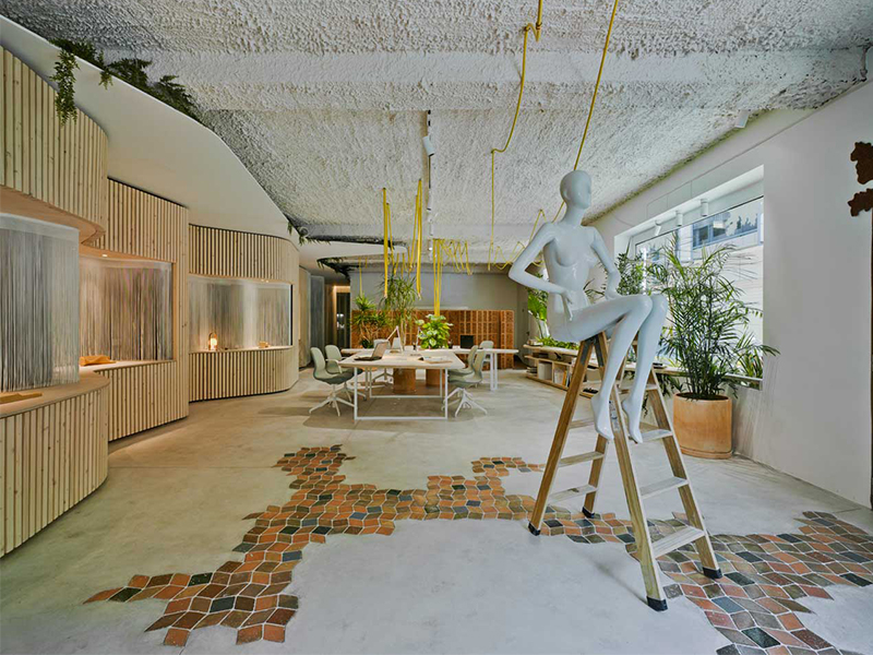 Văn phòng WOHA - Sân nằm trong nhà