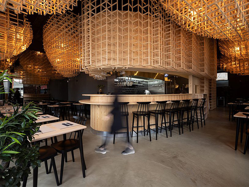 Cửa hàng Ajitama Ramen Bistro - Nhìn mì ramen dưới dạng thức kiến trúc