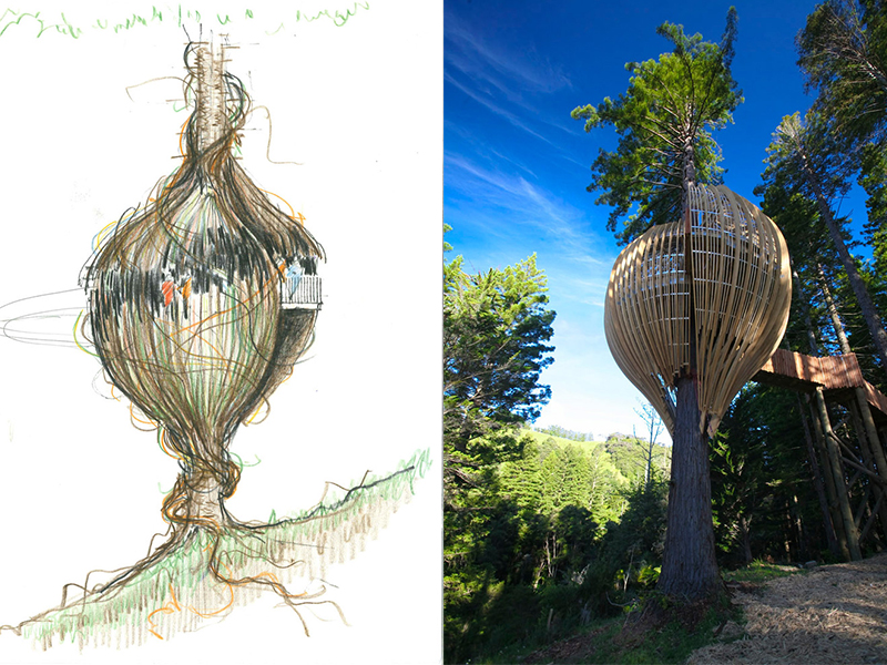 Lửng lơ giữa không trung với nhà hàng trên cây