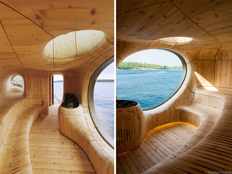 Grotto Sauna - Phòng tắm hơi lửng lơ bên mặt hồ