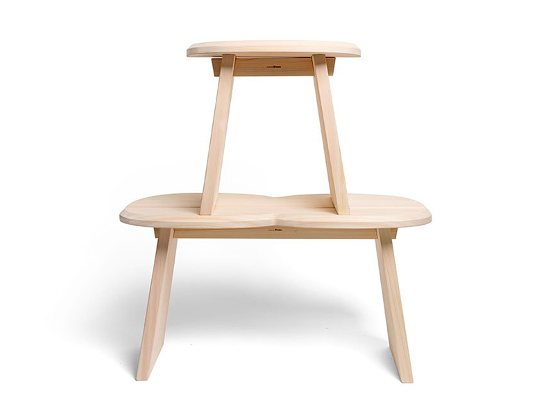 Ghế gỗ Hinoki lắp ghép tiện lợi