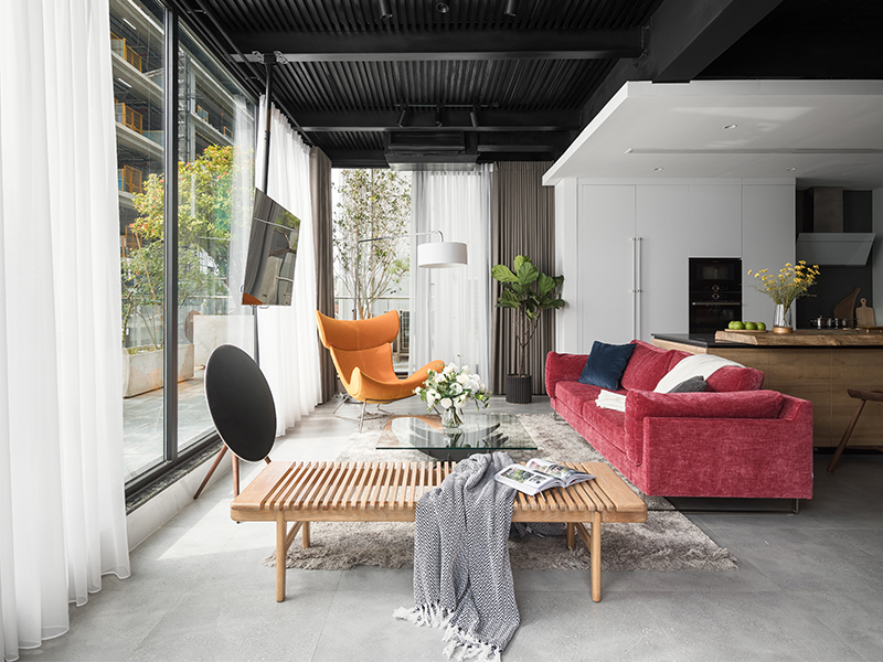 Ấm cúng của không gian thoáng đạt