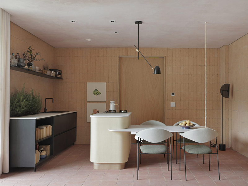 São Paulo apartment - Tông đất trầm lặng mà ngọt ngào