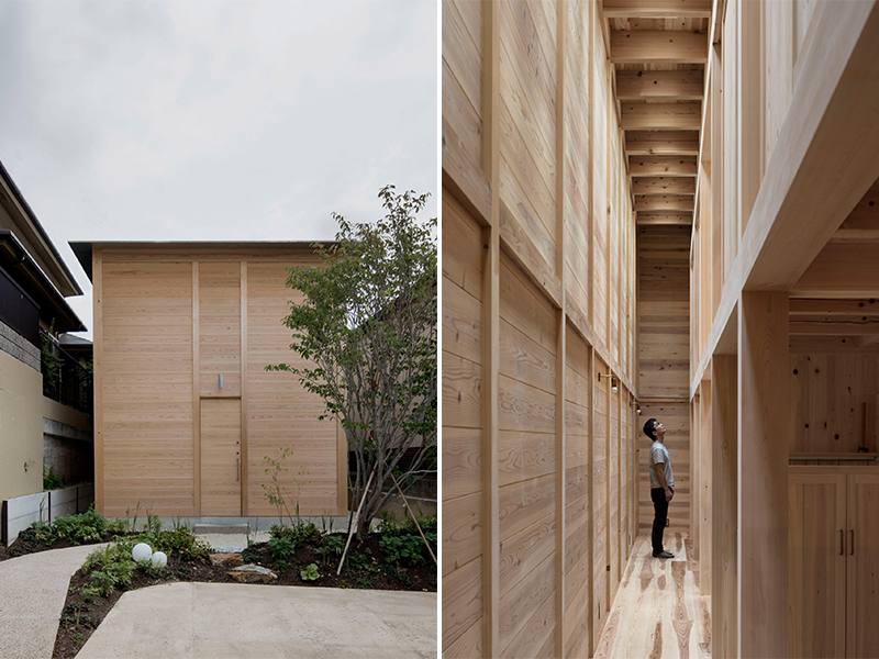 Ogimachi House - Giếng trời thay cửa sổ