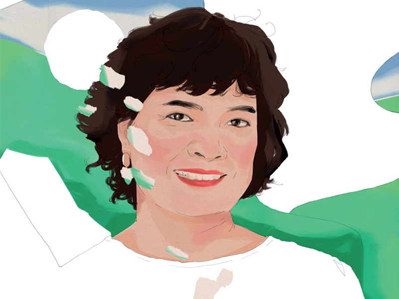 Bà Lê Cẩm Tế - Không gian lưu niệm Lê Bá Đảng, bức tranh "không gian" với chiều kích thật