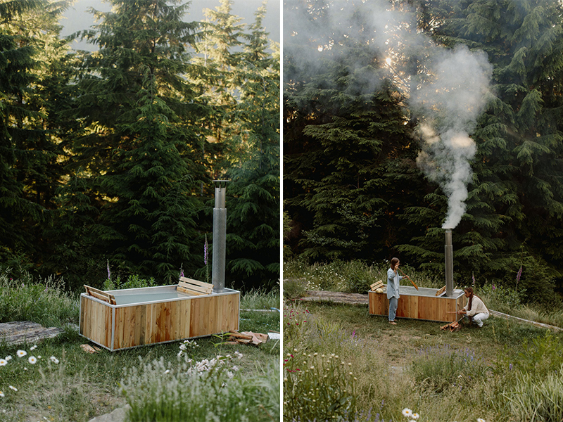 Bồn tắm củi đốt - Từ tốn tận hưởng thiên nhiên