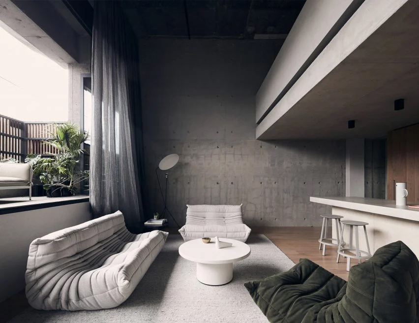 Căn hộ Melbourne lộ bê tông thô, đẹp sang nhờ điểm nhấn gỗ