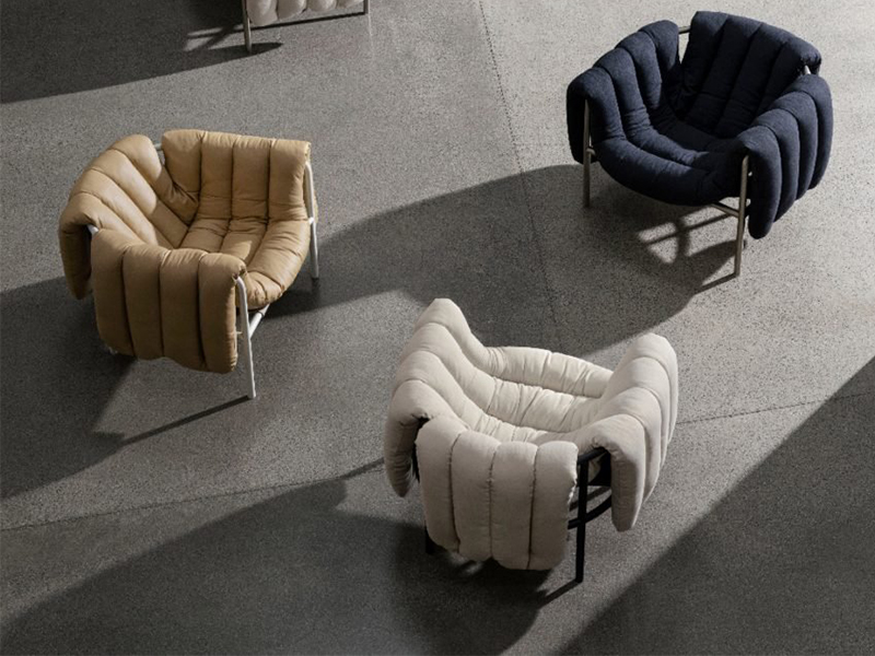 Puffy Lounge Chair - Chubby và khung thép