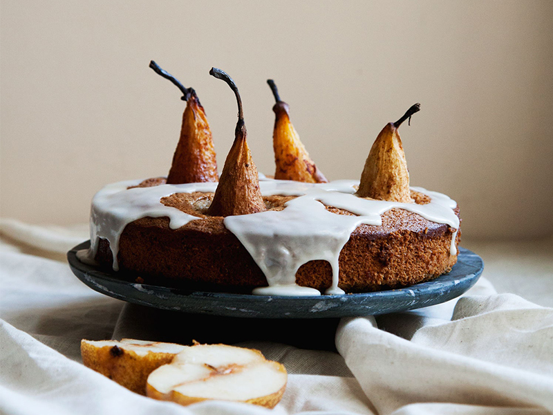 Bánh lê - gừng và men tahini vani