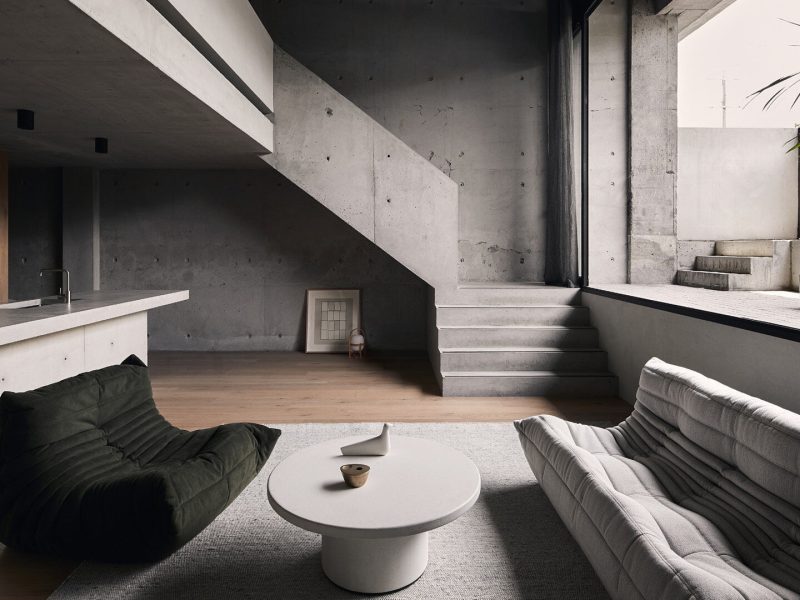 Điểm giao của bê tông và gỗ nơi căn hộ Melbourne