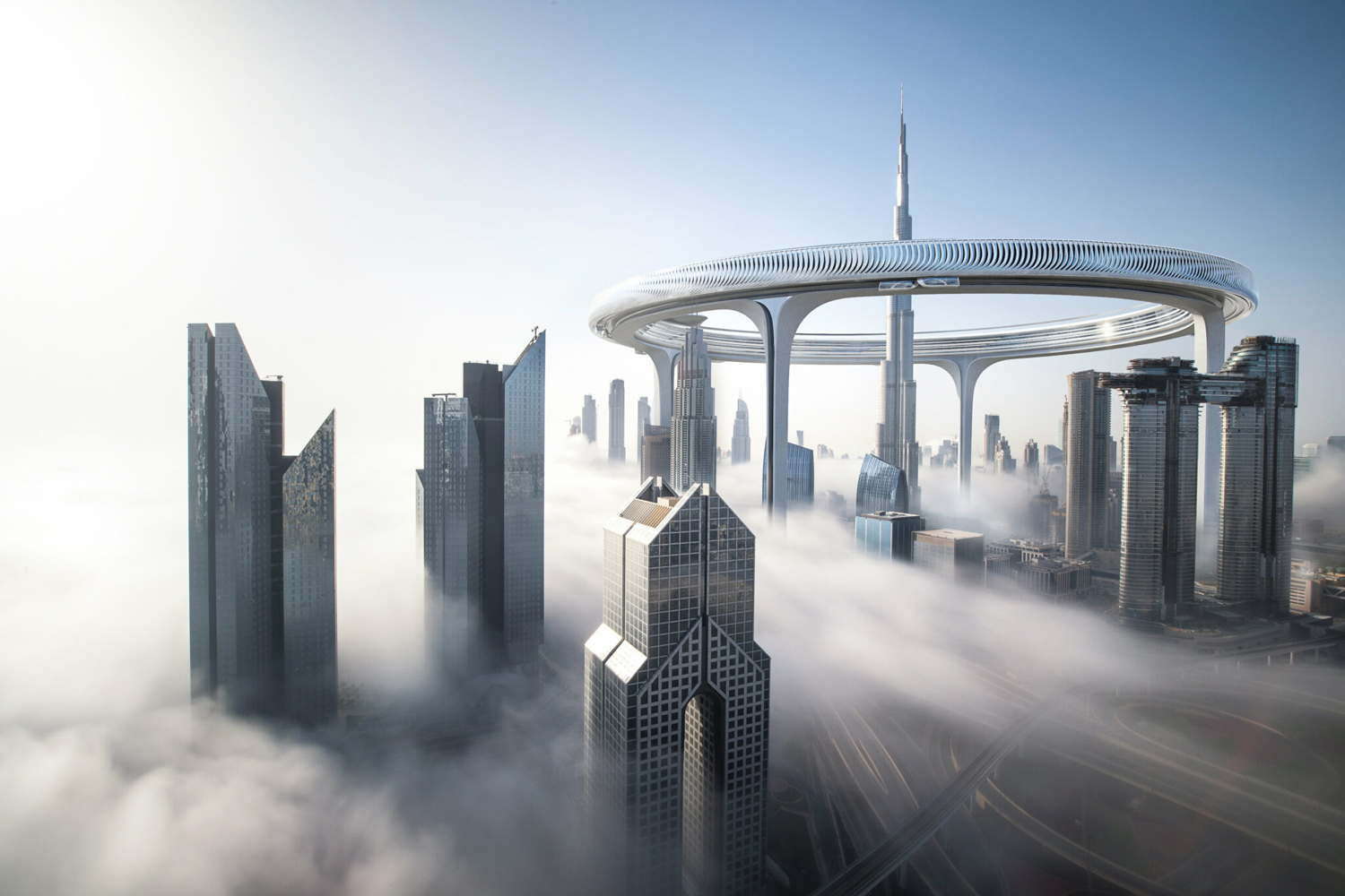 Công trình kiến trúc Downtown Circle thành phố bền vững ở Dubai 