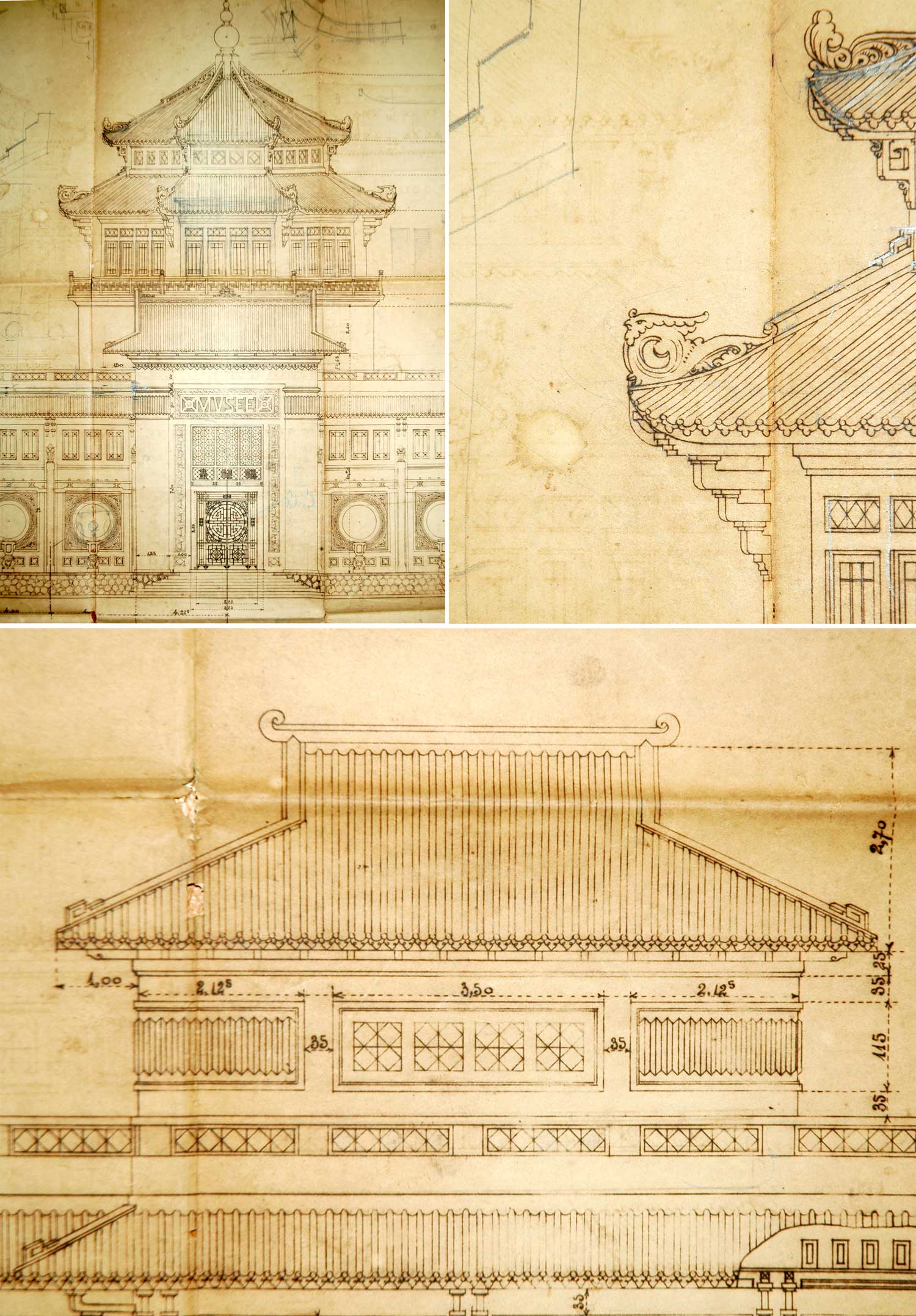 Kiến trúc Đông Dương Các bản vẽ Bảo tàng Blanchard de la Brosse, 