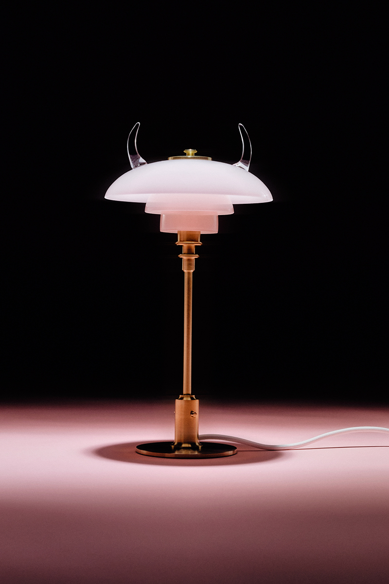 louis poulsen lamp pale rose heven collaboration