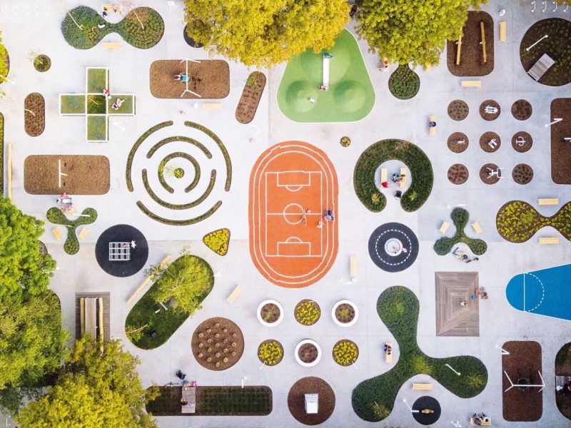 Tính sáng tạo trong công viên công cộng Activity Zone