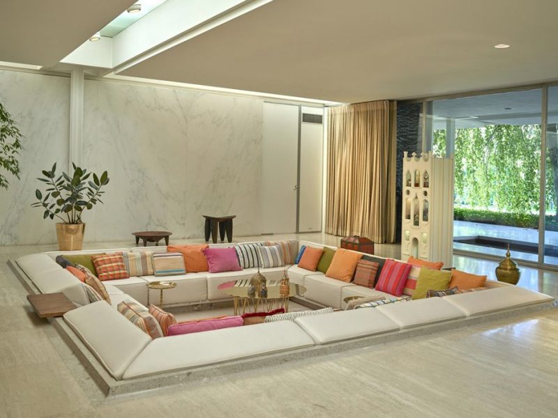 Xu hướng phòng khách chìm - Điểm trũng ấm cúng