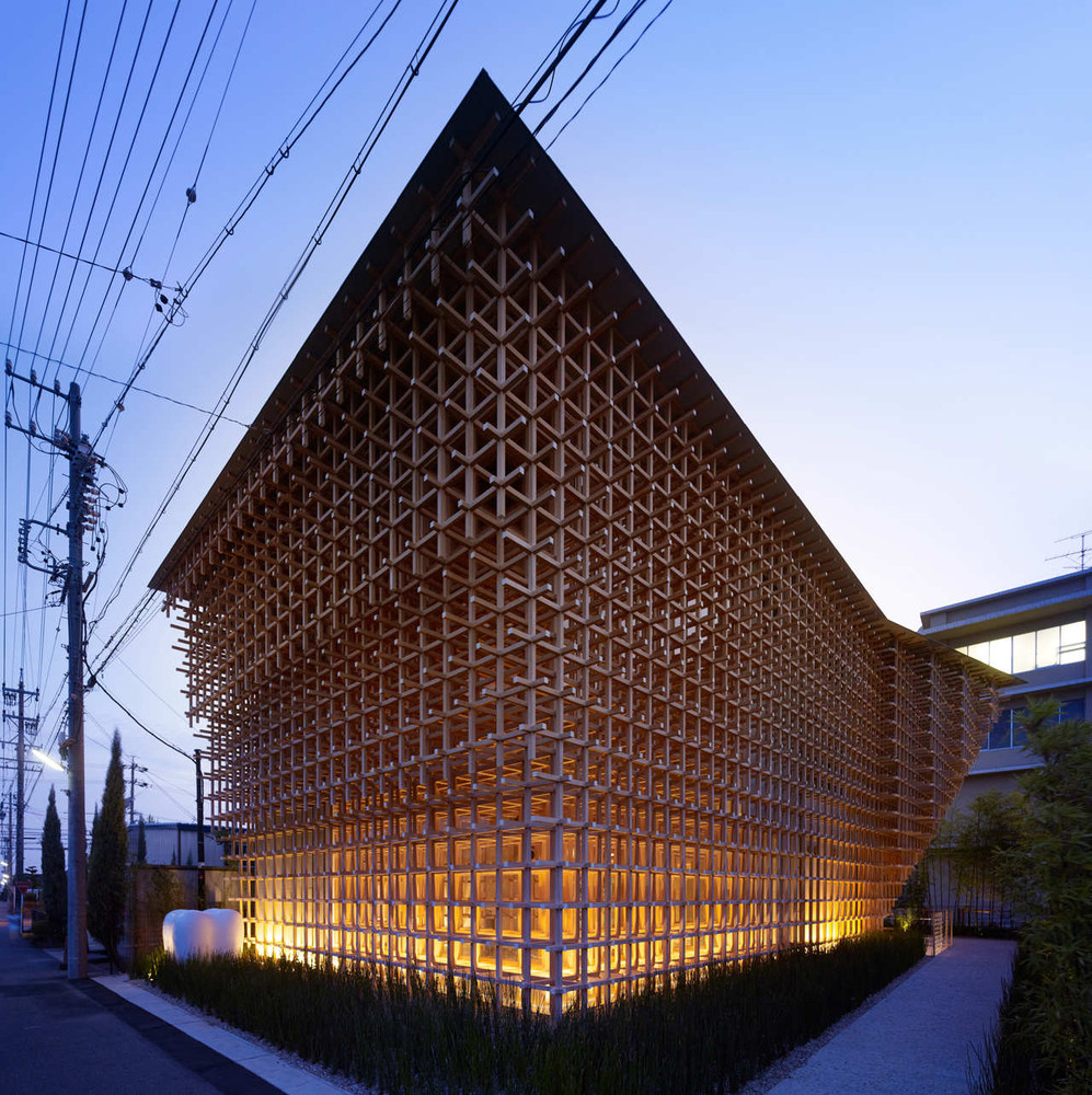 kengo kuma kien truc su vat lieu go cong trinh GC Prostho