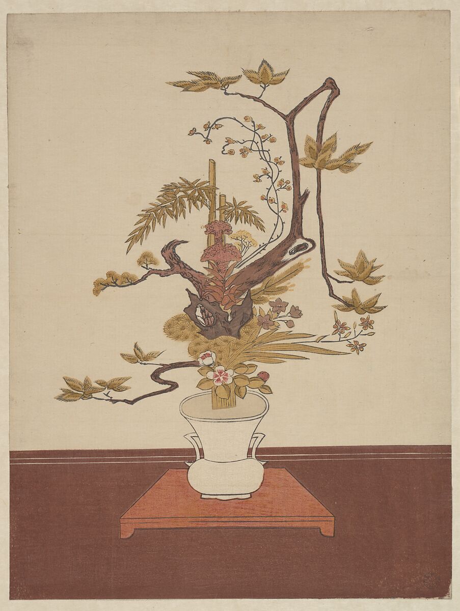 ikebana cam hoa ukiyo e