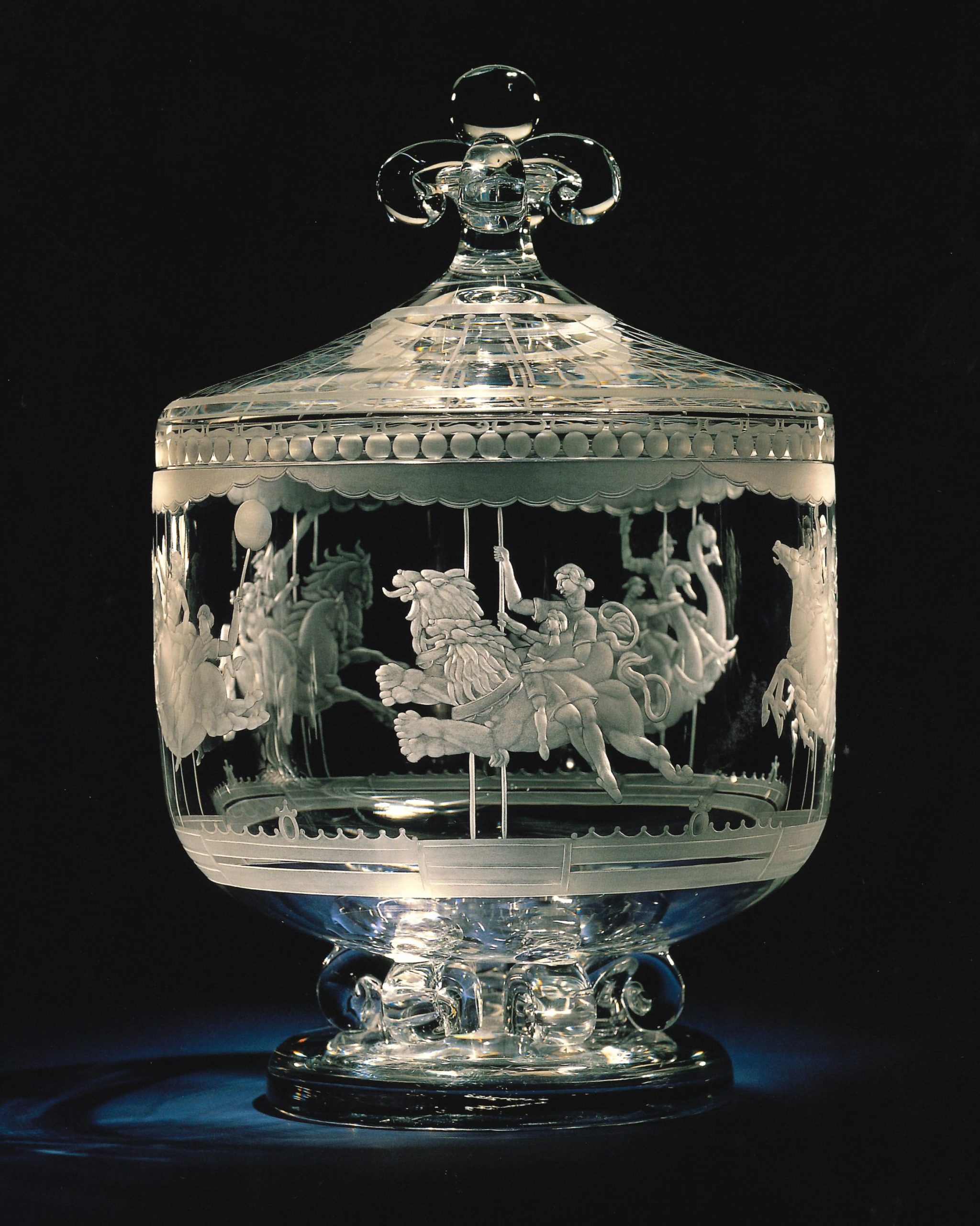 steuben crystal bowl Merry-Go-Round Bowl 