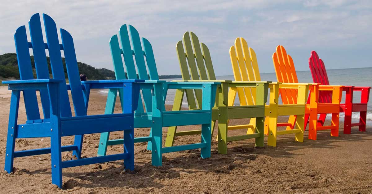 Adirondack chair do ngoai that