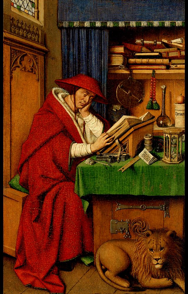 saint jerome in his study jan van eyck tranh nghe thuat mau acrylic