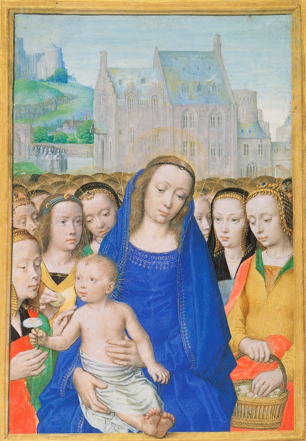 nghe thuat tranh co dien Virgin and Child with Female Saints Flemish Gérard David