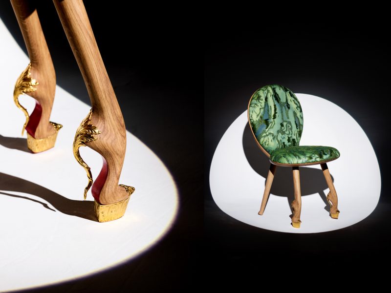 Ghế Clam Christian Louboutin x Pierre Yovanovitch: Gót hồng cá tính