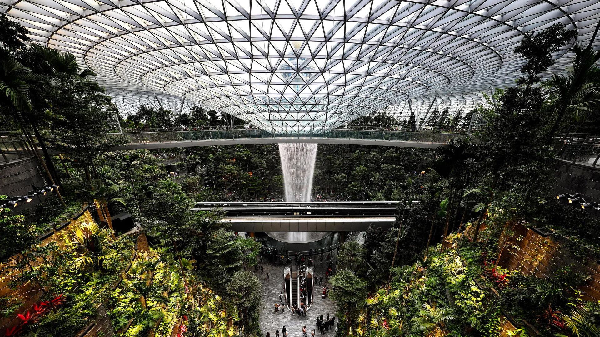 san bay changi kien truc biophilic
