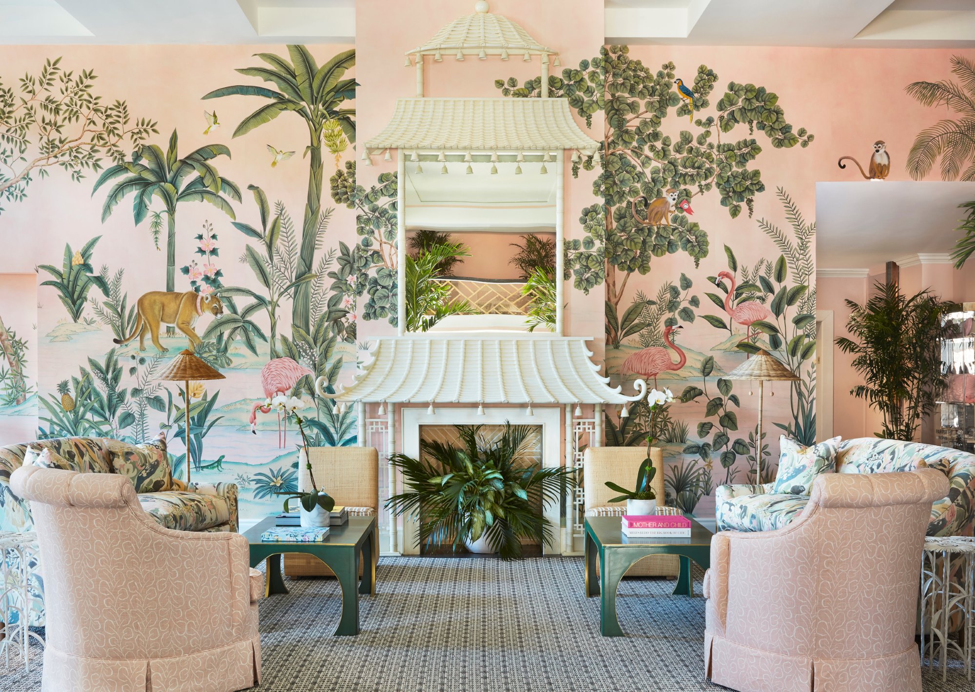 de gournay trang tri noi that wallpaper phong khach
