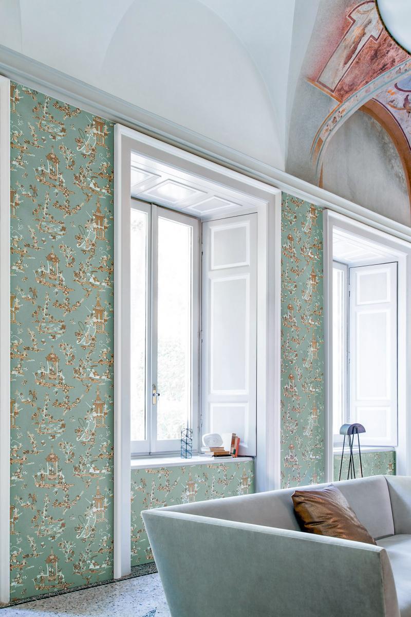 wallpaper rubelli trang tri noi that