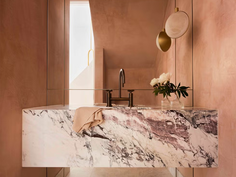 Ý  tưởng thiết kế phòng tắm: Sắc màu cá tính