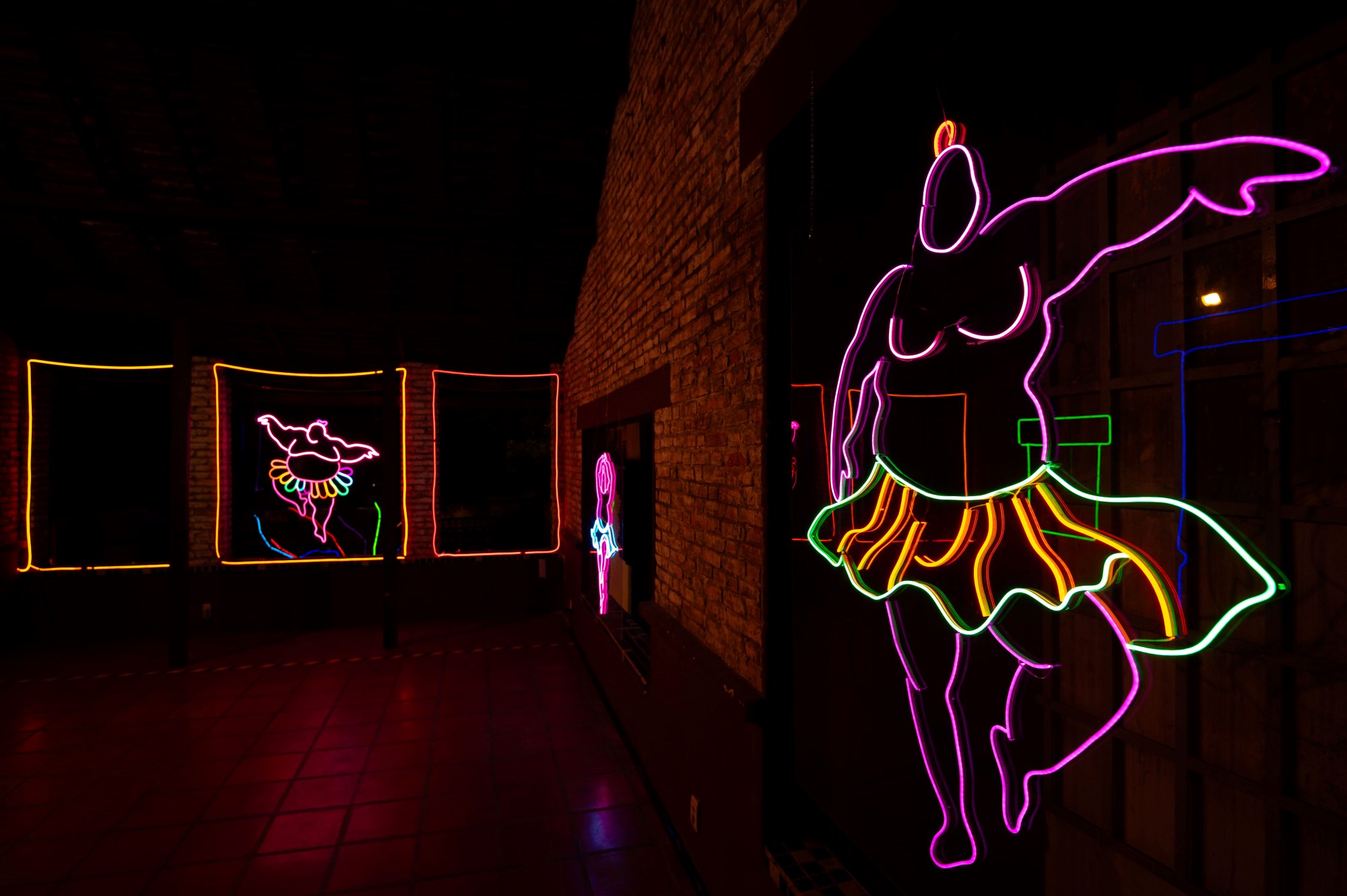 tranh 3d den neon sumo ko koichi