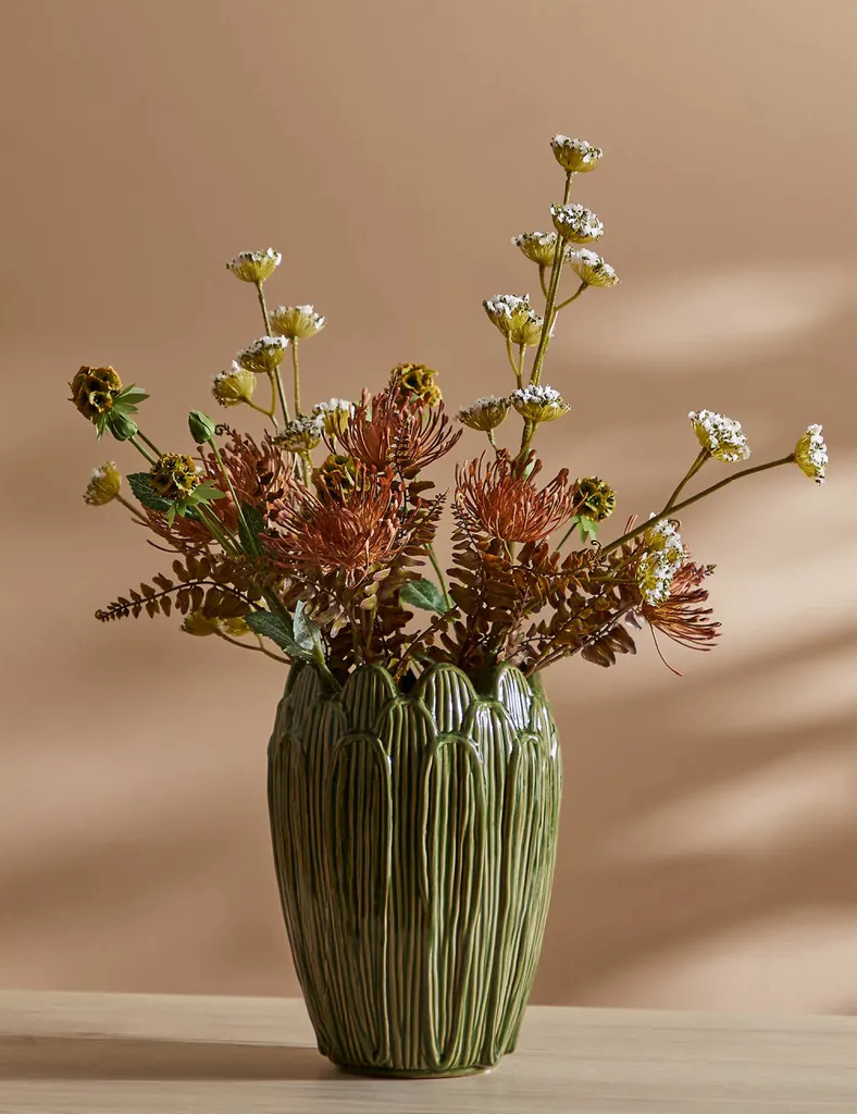 vase Green Petal Marks & Spencer