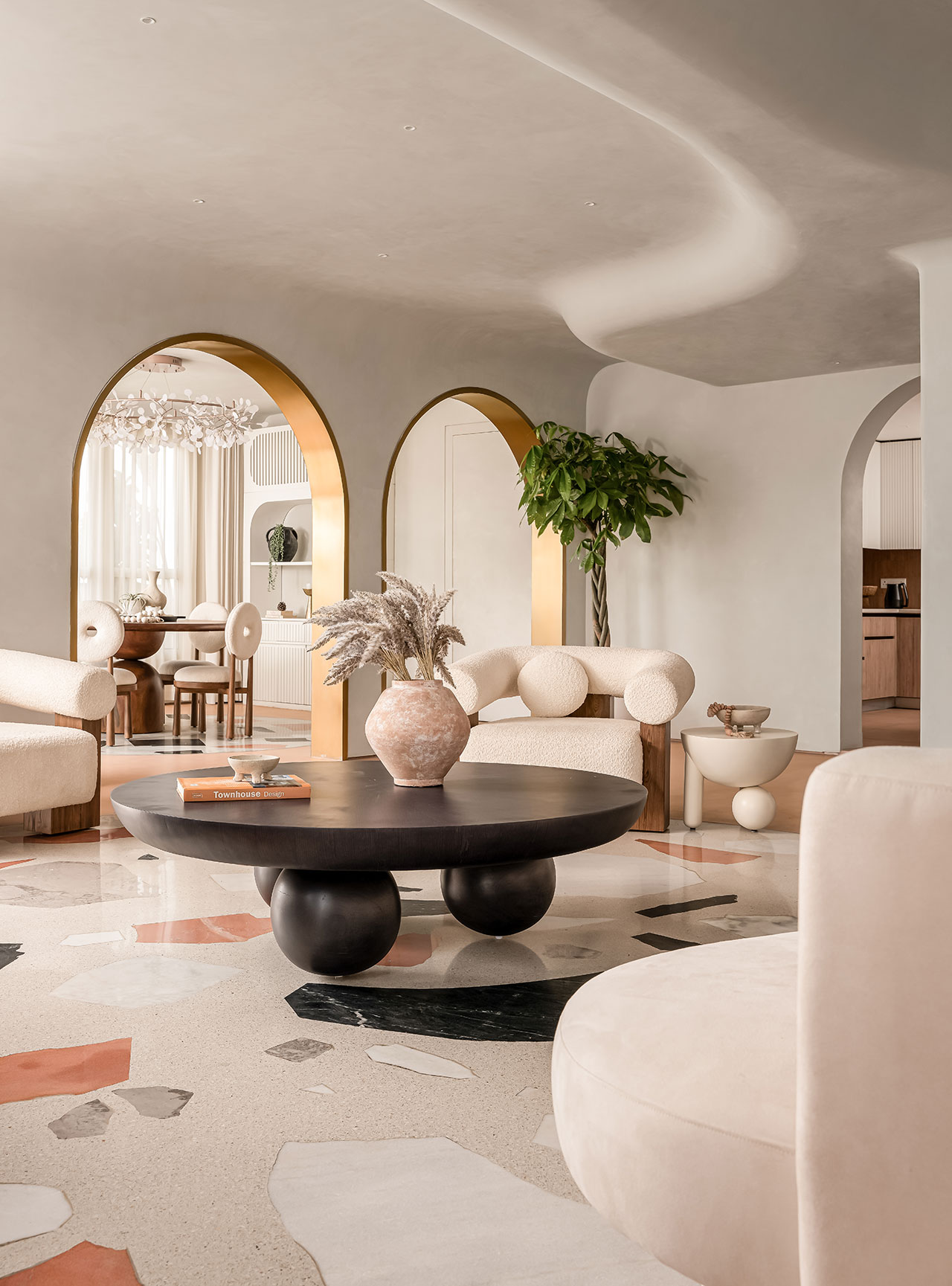 noi that phong khach sofa san terrazzo penthouse mai vom