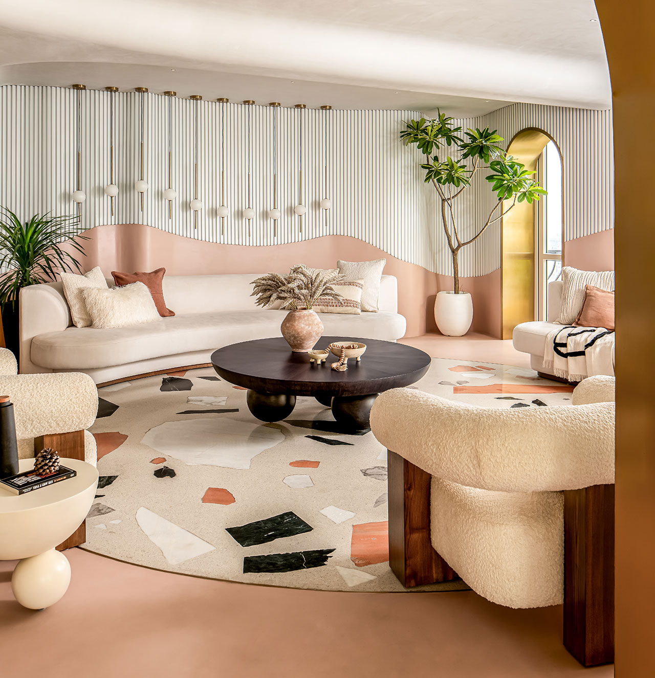 noi that phong khach sofa san terrazzo penthouse