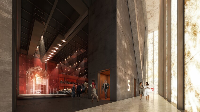 PAC NYC trung tam nghe thuat bieu dien Perelman New York Michael Bloomberg REX Studio