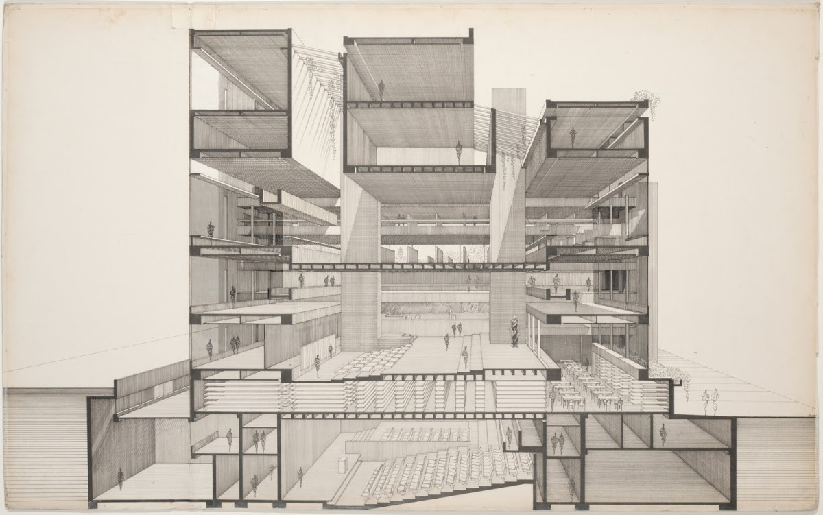 kien truc su paul rudolph trien lam ban ve