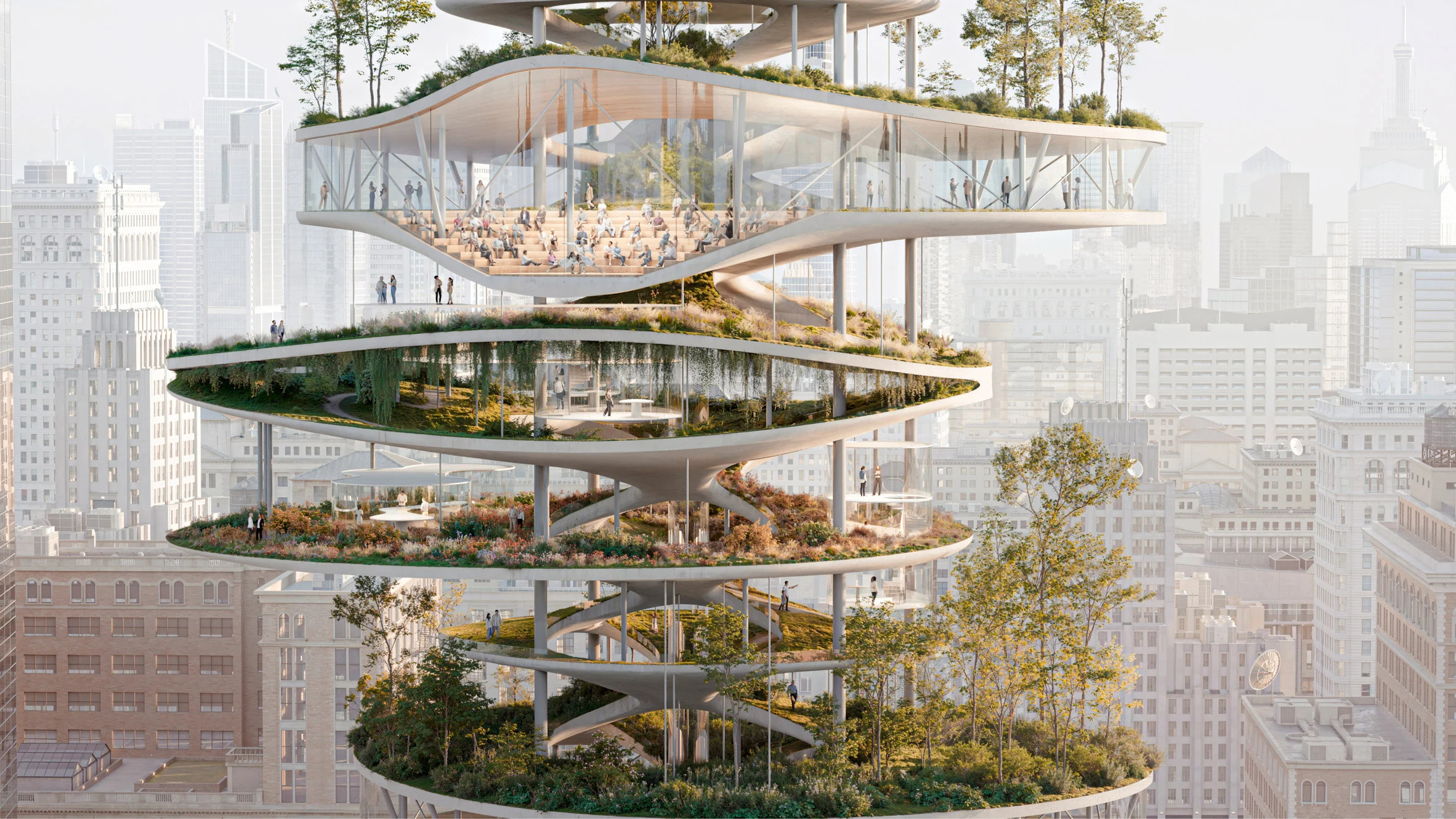 sinh thai thap eden Manhattan studio Oxman Foster + Partners ecological programming