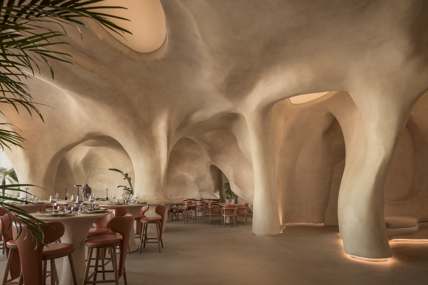  khong gian noi that Esca Cueva restaurant New Giza Cairo Egypt Mohamed Badie