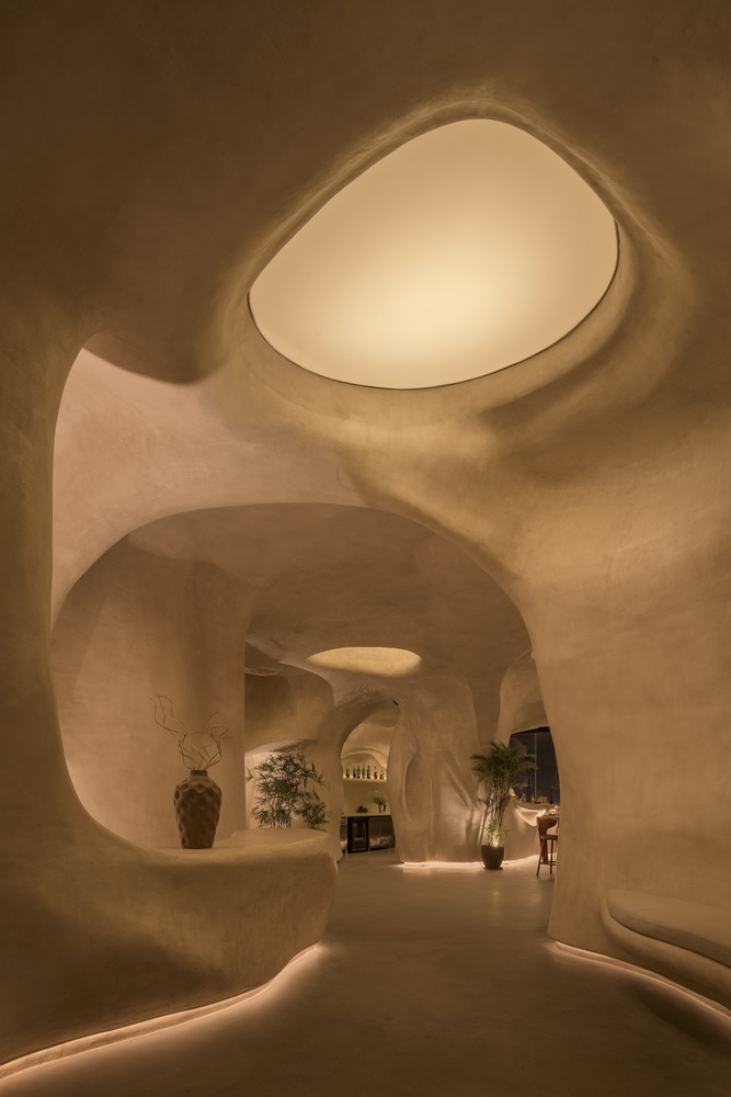 khong gian noi that Esca Cueva restaurant New Giza Cairo Egypt Mohamed Badie
