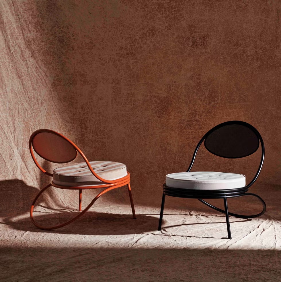 ghe ngoai troi outdoor armchair Copacabana Mathieu Matégot Gubi