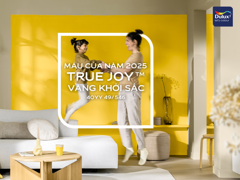 Dulux giới thiệu Màu của Năm 2025 True Joy™ – Vàng Khởi Sắc
