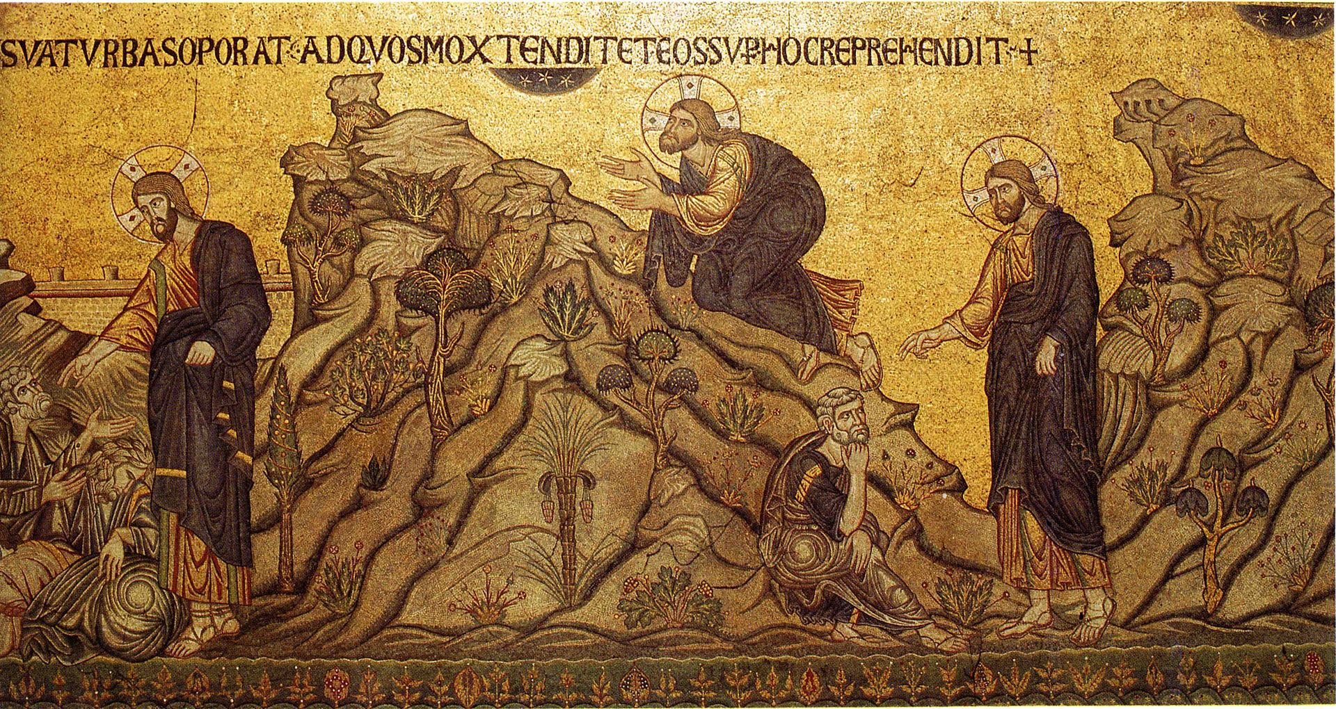tranh kham mosaic Gethsemane ton giao nghe thuat