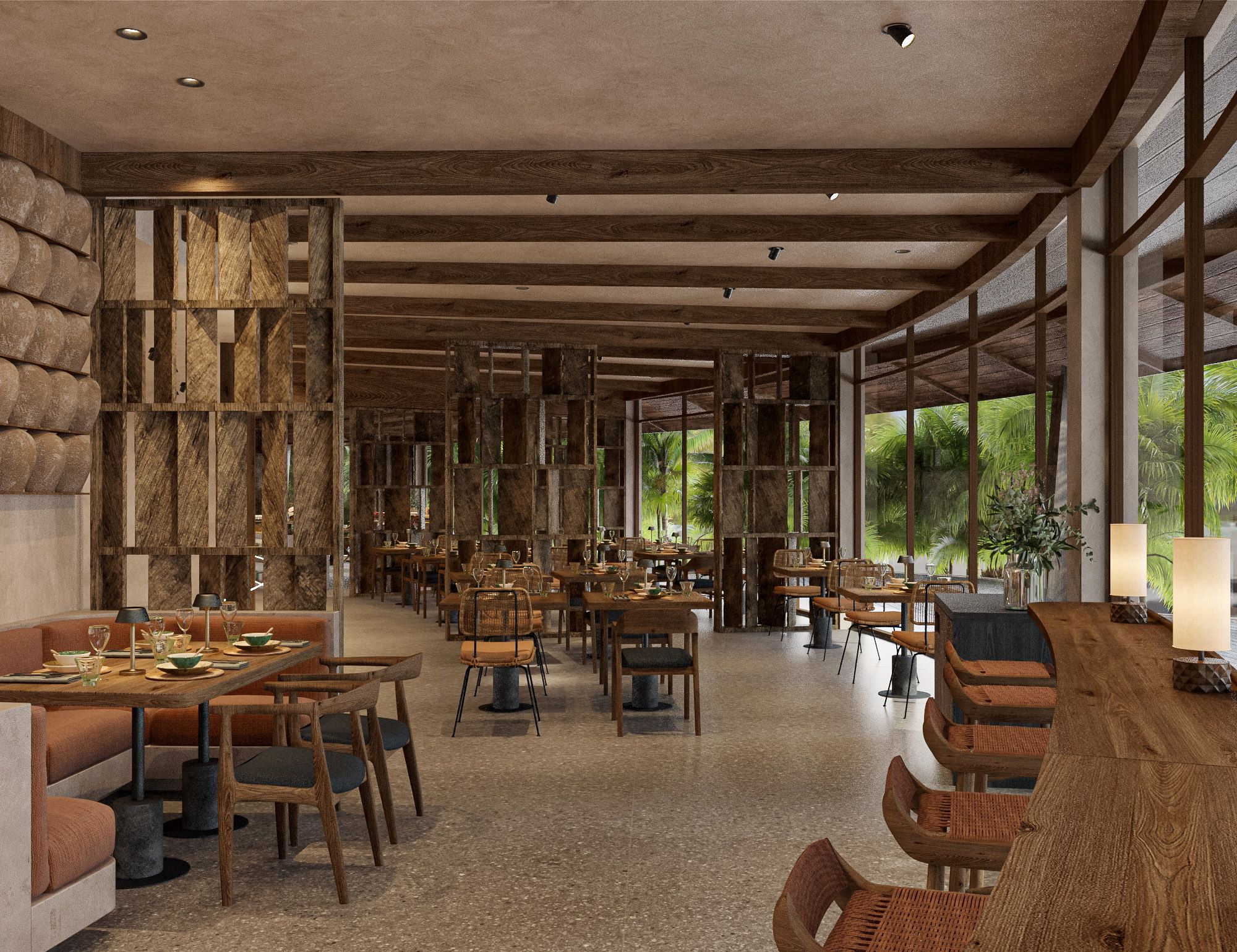 mia dining nha hang nghi duong Namia River Retreat